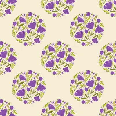 Purple Floral Delight by 