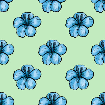 Blue Watercolor Blossom