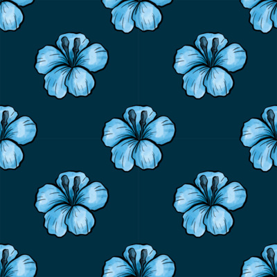 Blue Watercolor Flowers