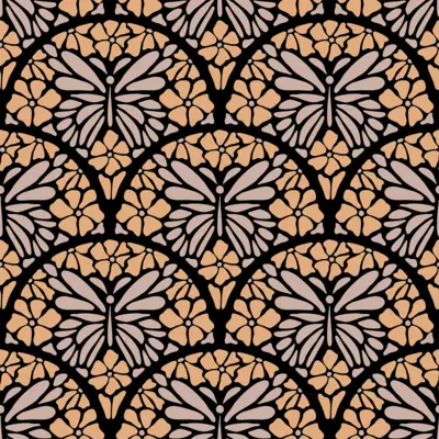 Floral Butterfly Motif by 