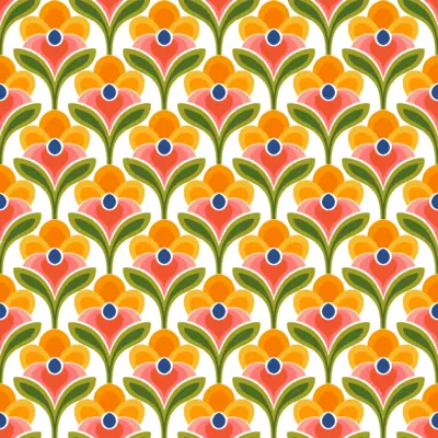 Retro Floral Bloom by 