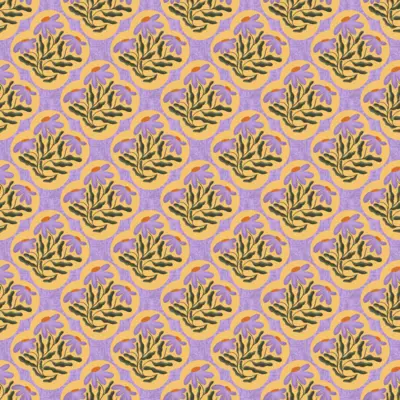 Purple Daisy Fields by 