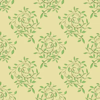 Lively Green Vine Swirl by 