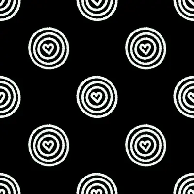 Monochrome Heart Spiral by 