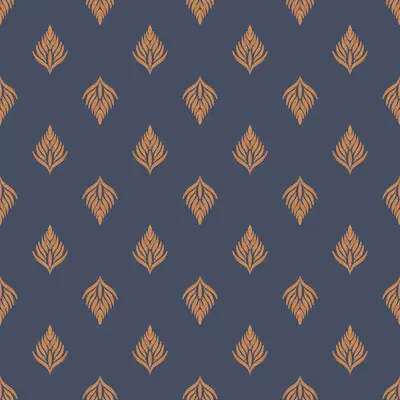 Royal Blue Ornamental Motif