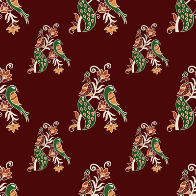 Brown Rajawadi Kalamkari Birds