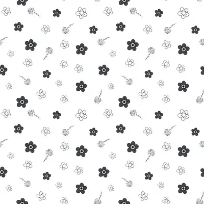 Monochrome Petal Grace