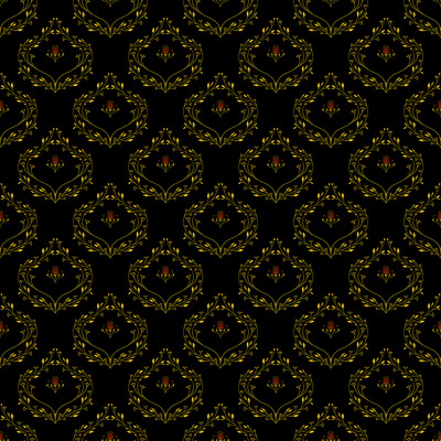 gilded-noir-botanical-wreath by fabzure