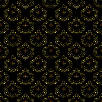 gilded-noir-botanical-wreath by fabzure