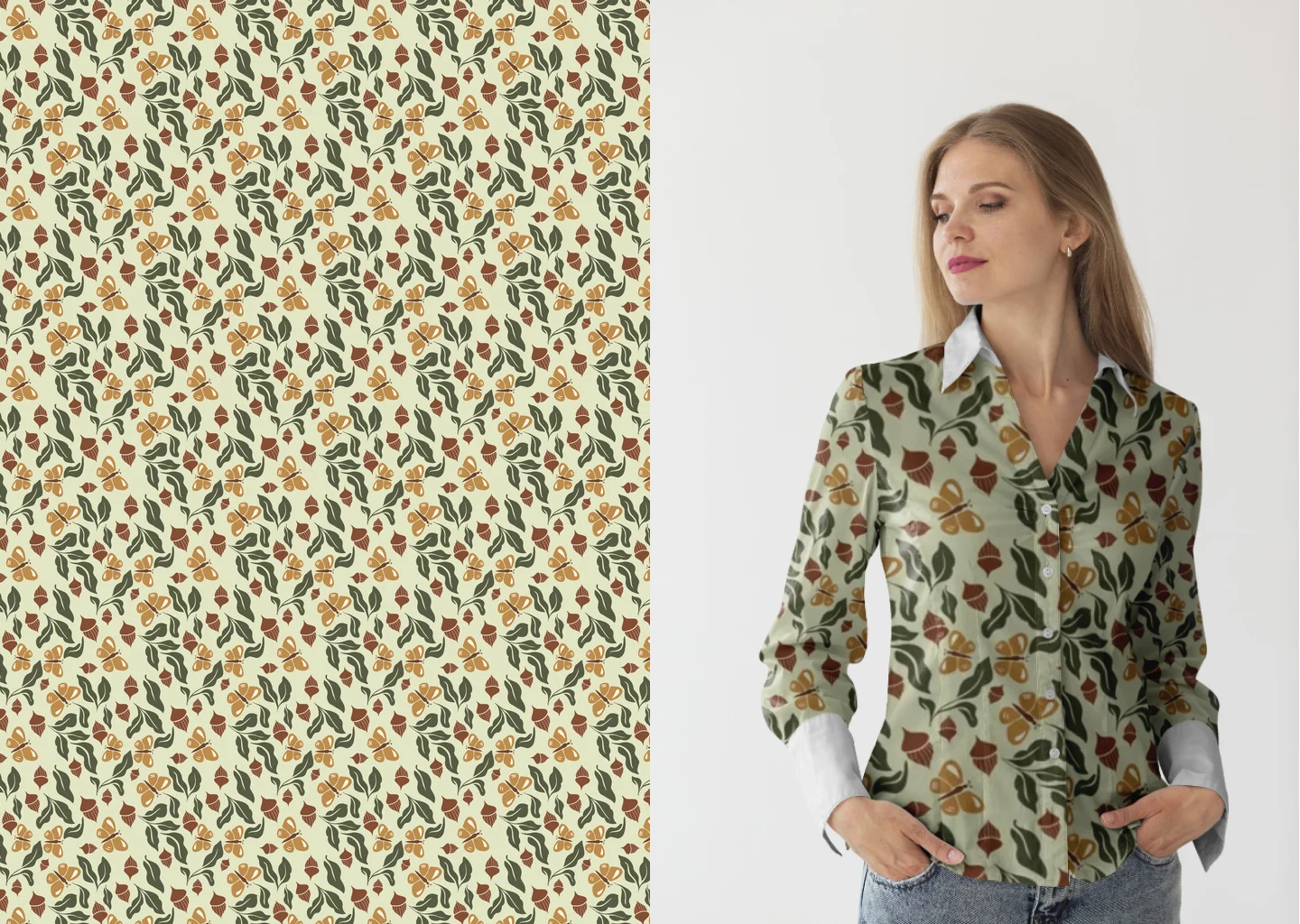 Butterfly & Shell Print Shirt