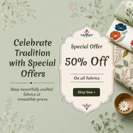 Flat 50% Off Banner